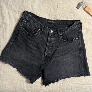 Aritzia Black Denim Shorts